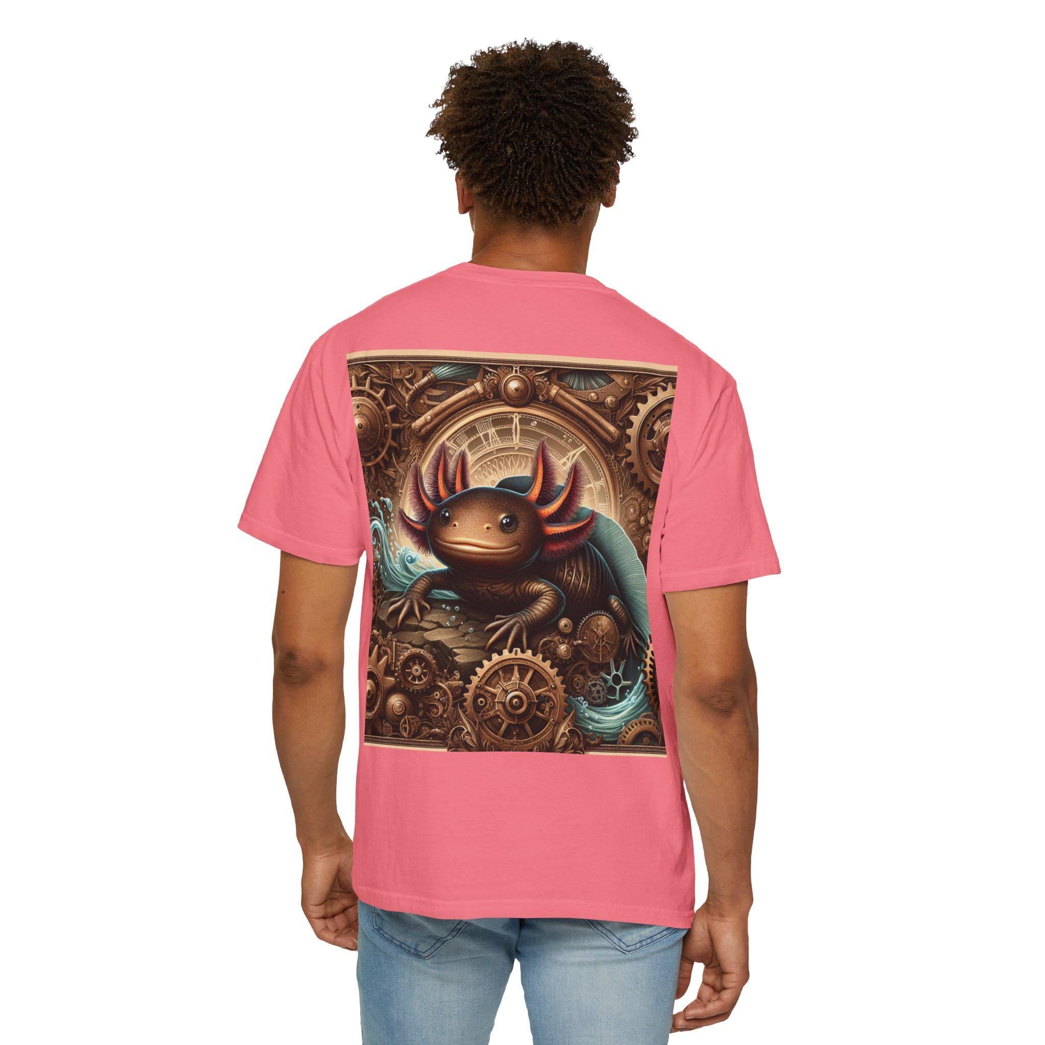 Steampunk Axolotl Graphic T-Shirt, Unisex Vintage Style