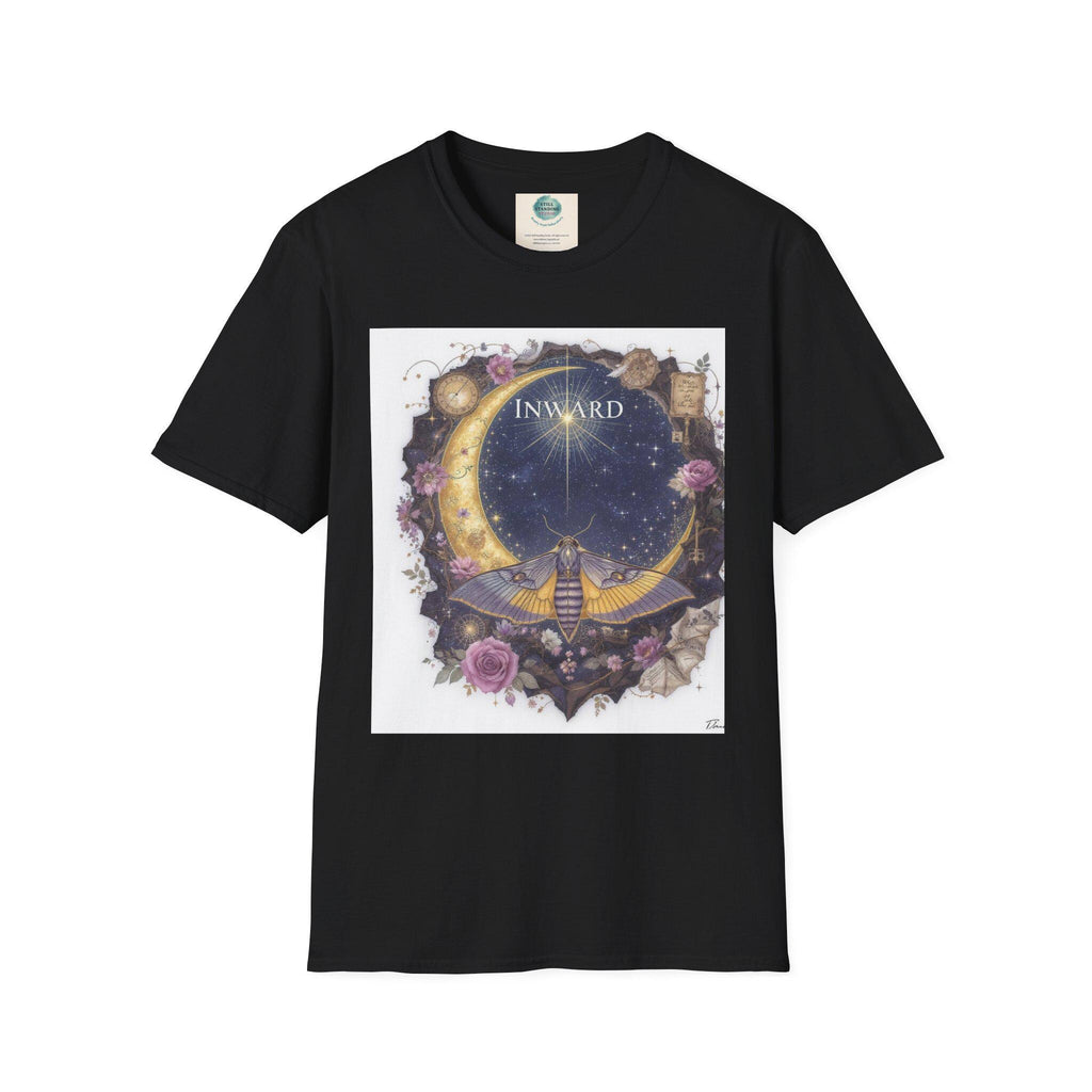 Mystical Moon Graphic T-Shirt – Boho Celestial Art Tee