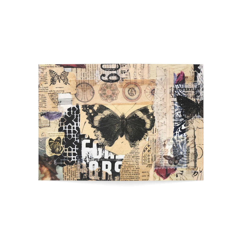 Vintage Collage Butterfly Greeting Card | Pack of 1, 10, 30, 50