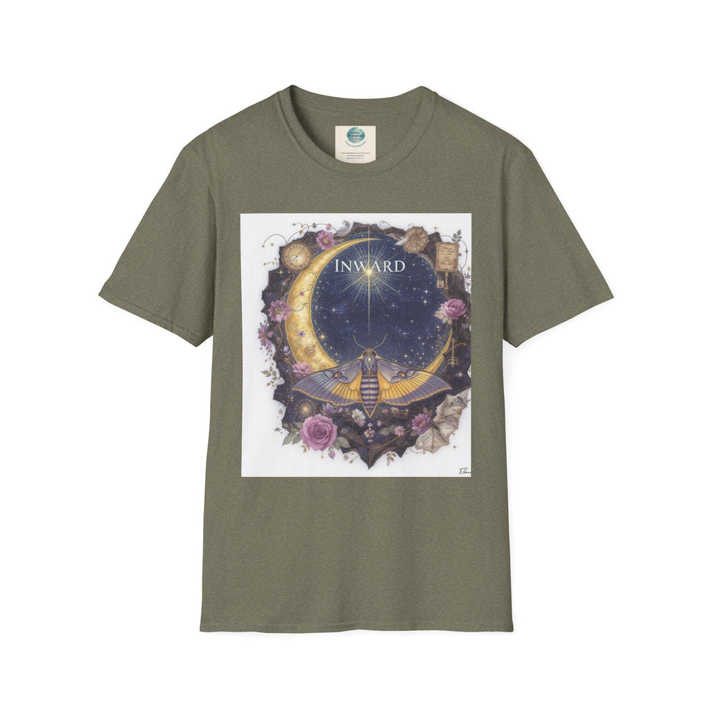 Mystical Moon Graphic T-Shirt – Boho Celestial Art Tee