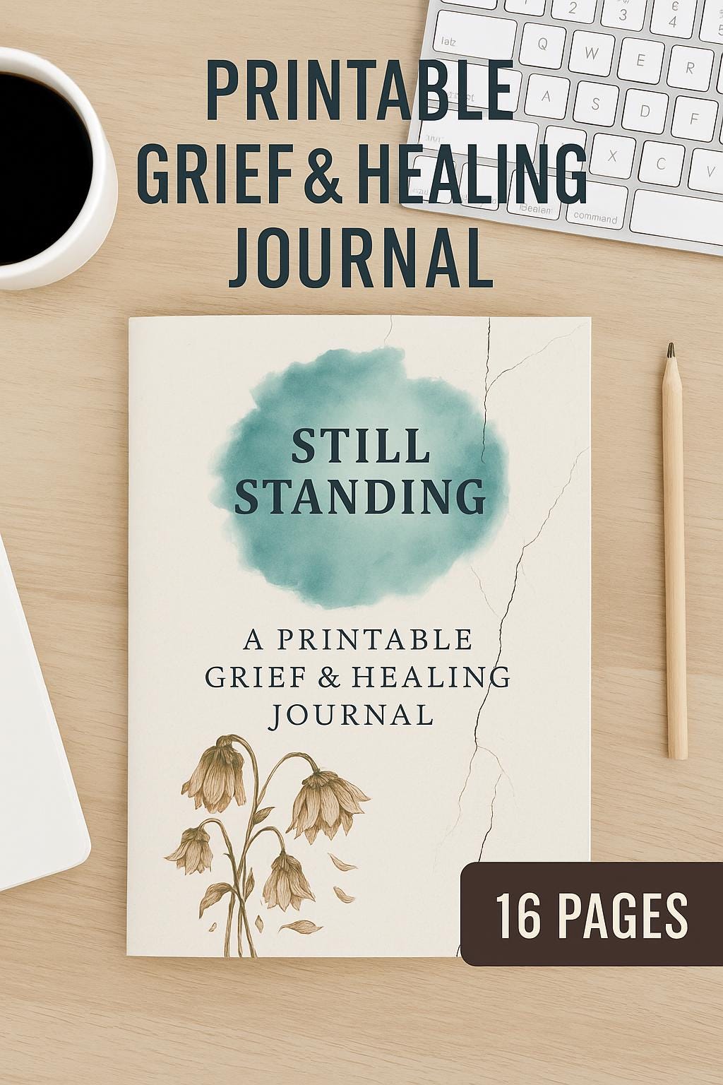 Grief and Healing Printable Journal | Self Compassion Workbook (PDF Download)