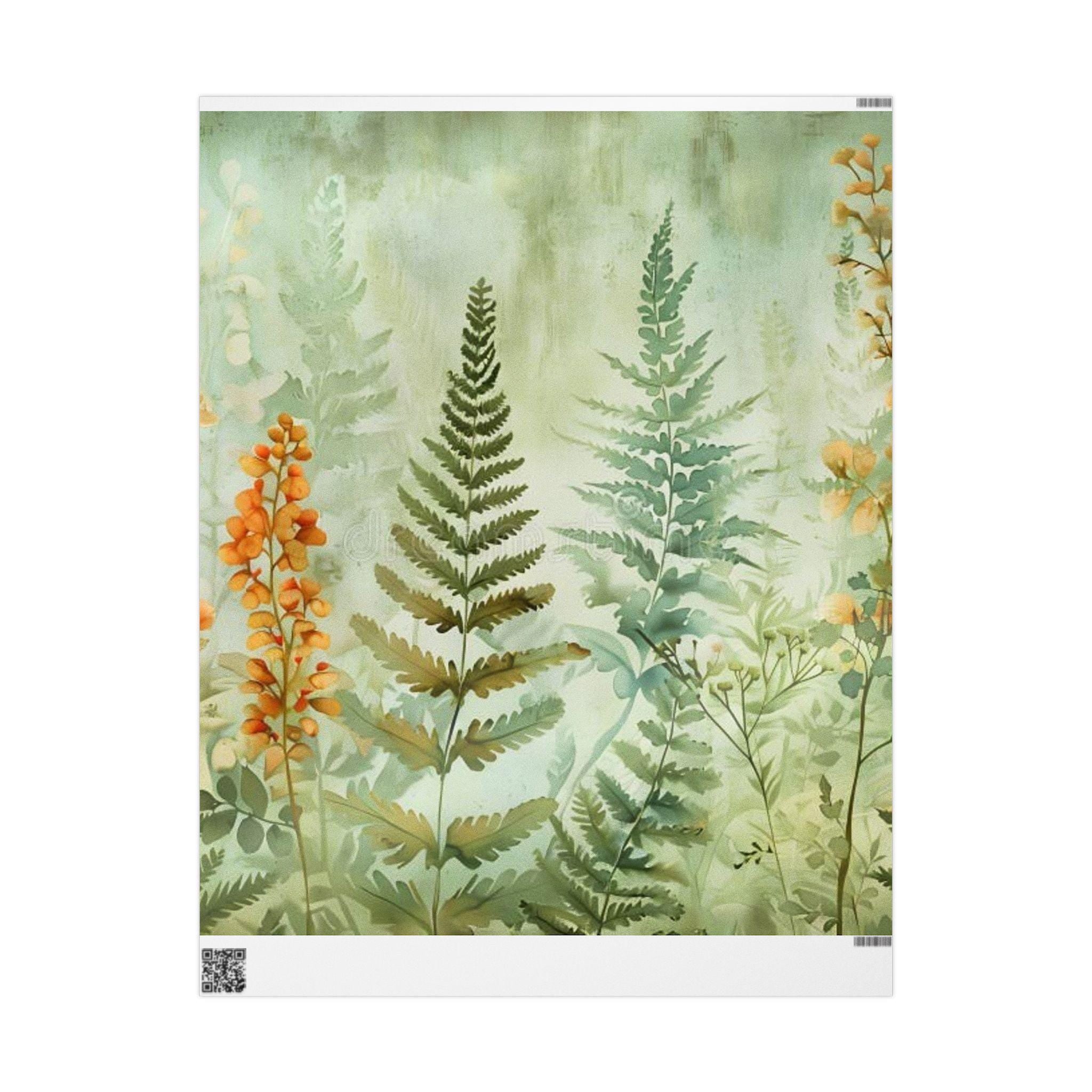 Botanical Wrapping Papers - Eco-Friendly Gift Wrap, Nature-Inspired, Floral Design, Birthday, Wedding, Holiday, Crafting Supplies