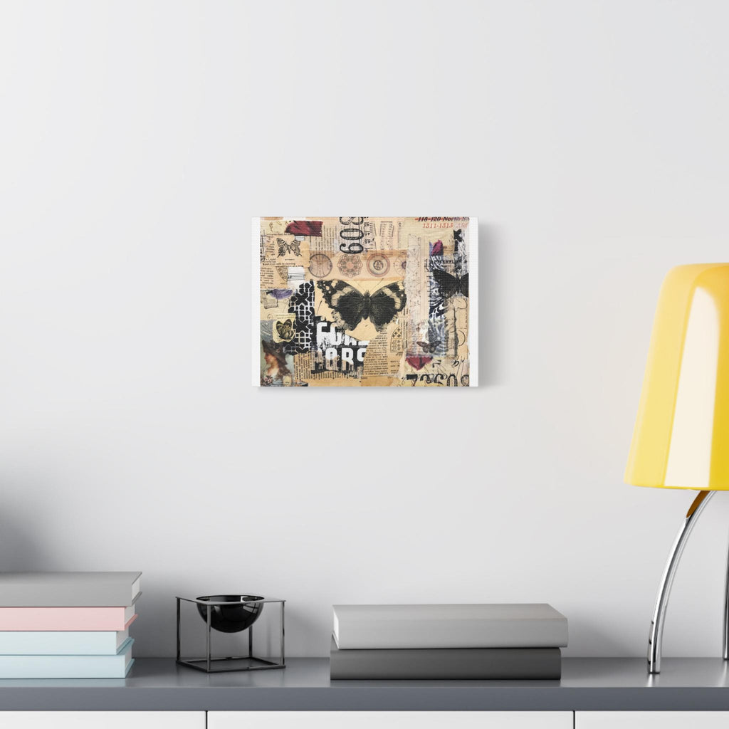 Butterfly Ephemera Art Print, Layered Mixed Media Collage (Digital Download)