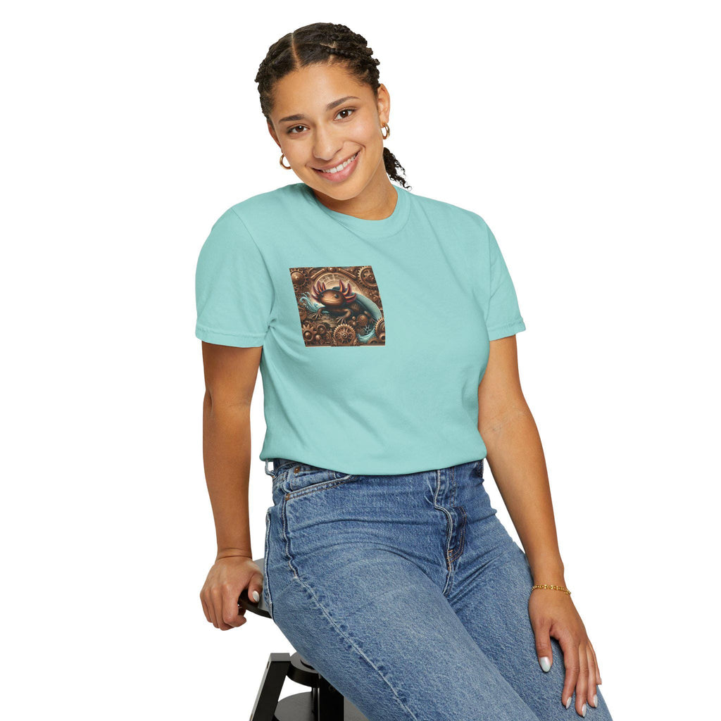 Steampunk Axolotl Graphic T-Shirt, Unisex Vintage Style