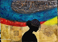 Brainstorm Acrylic Painting: Anxiety Art, Silhouette Portrait