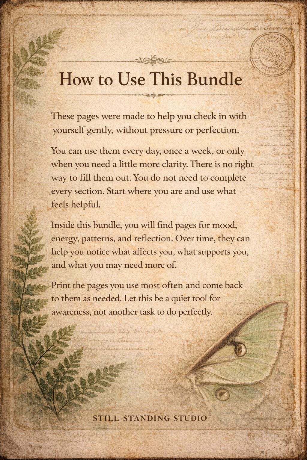 5-Minute Emotional Check-In Bundle | Printable Mood & Journal Set