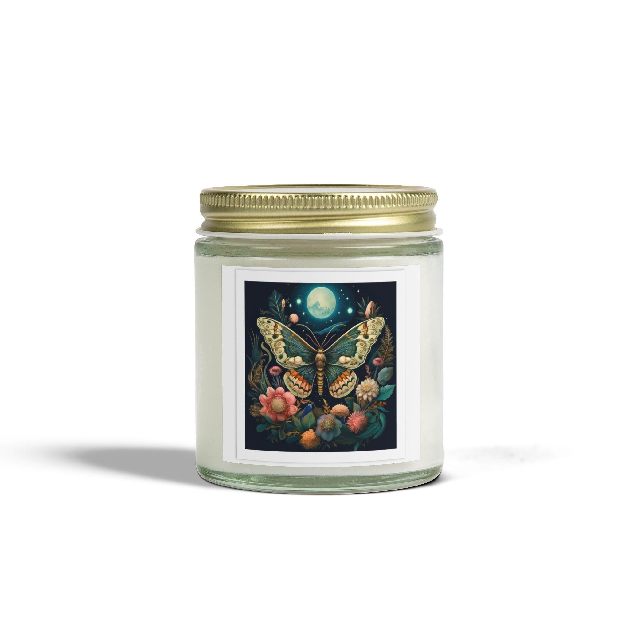 Coconut Apricot Wax Scented Candle | Long-Lasting Fragrance, Amber/Clear Vessel, Gold Lid