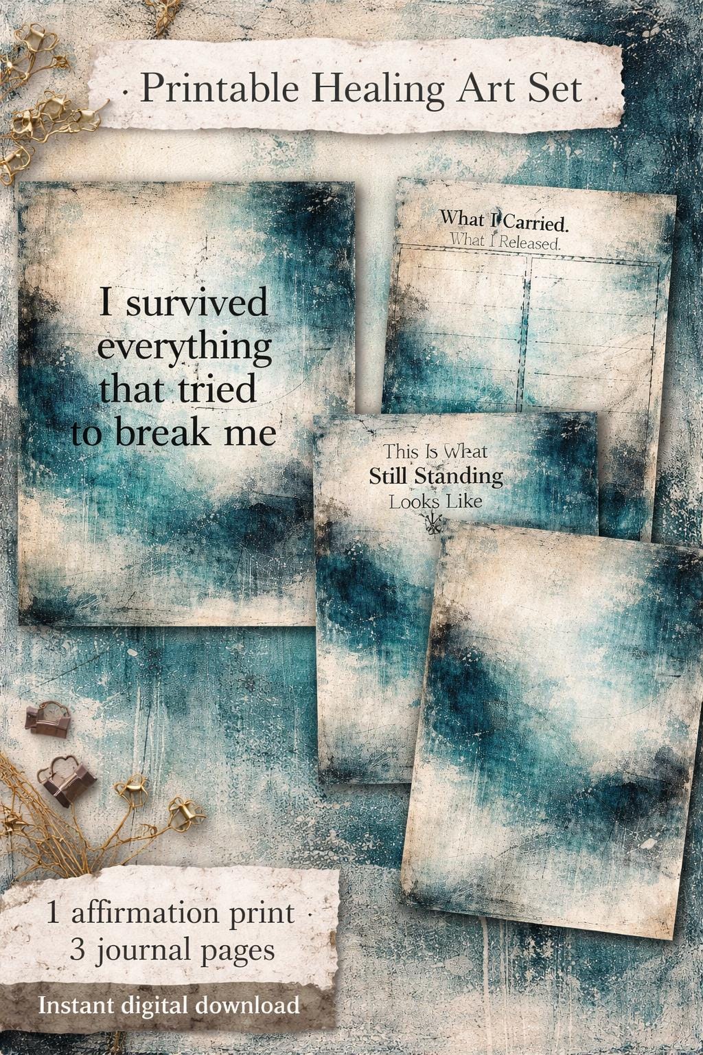 Trauma Informed Journaling Pages | Healing Reflection (Printable)