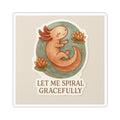 Watercolor Axolotl Sticker, Laptop Decal