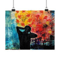 Abstract Silhouette Art Print – Vibrant Giclée Matte Poster