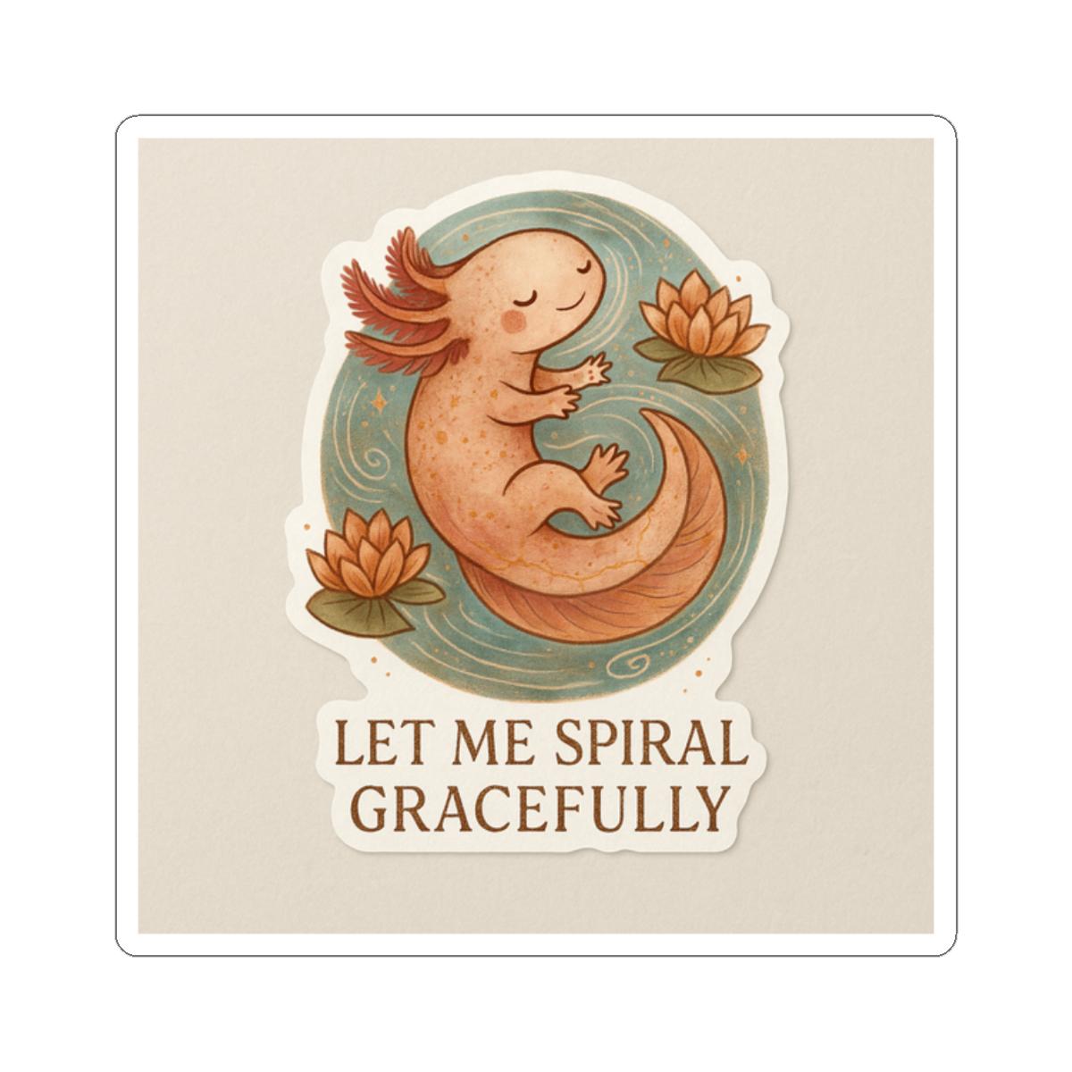 Watercolor Axolotl Sticker, Laptop Decal