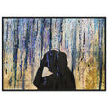 Melancholy Art Print | Abstract Silhouette, Wooden Frame