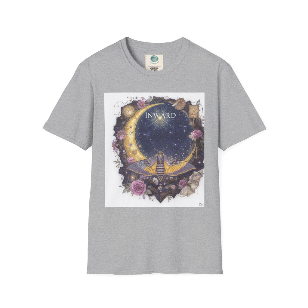 Mystical Moon Graphic T-Shirt – Boho Celestial Art Tee