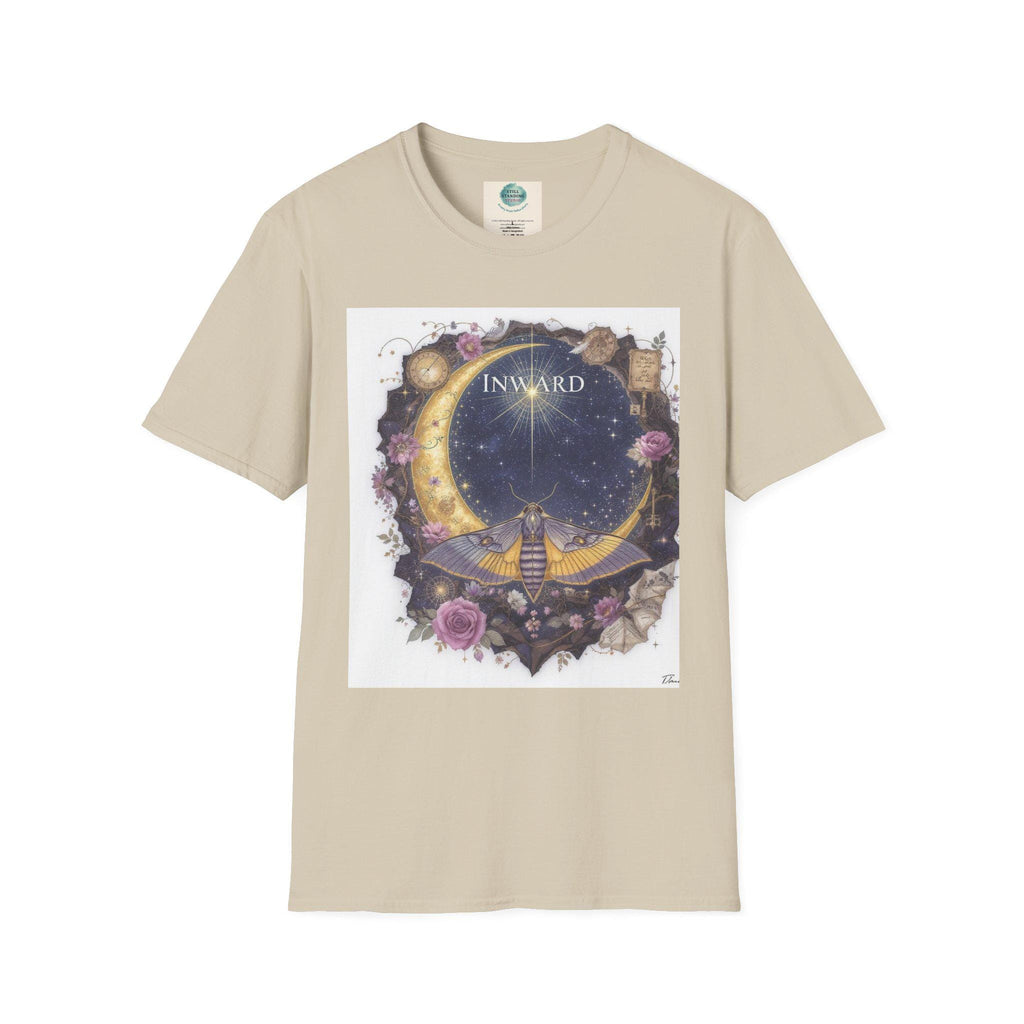 Mystical Moon Graphic T-Shirt – Boho Celestial Art Tee