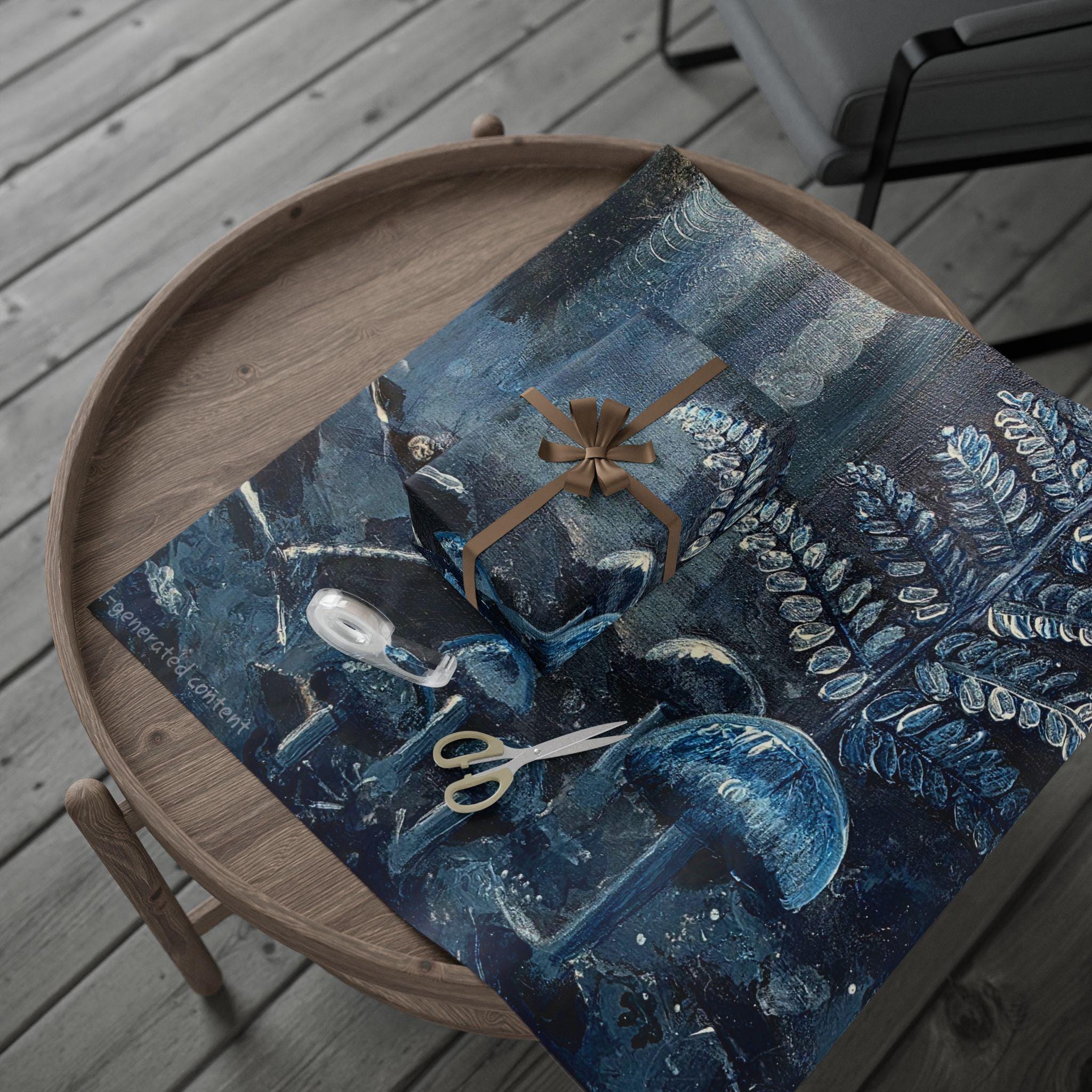 Moonlit Mushroom Forest Wrapping Paper