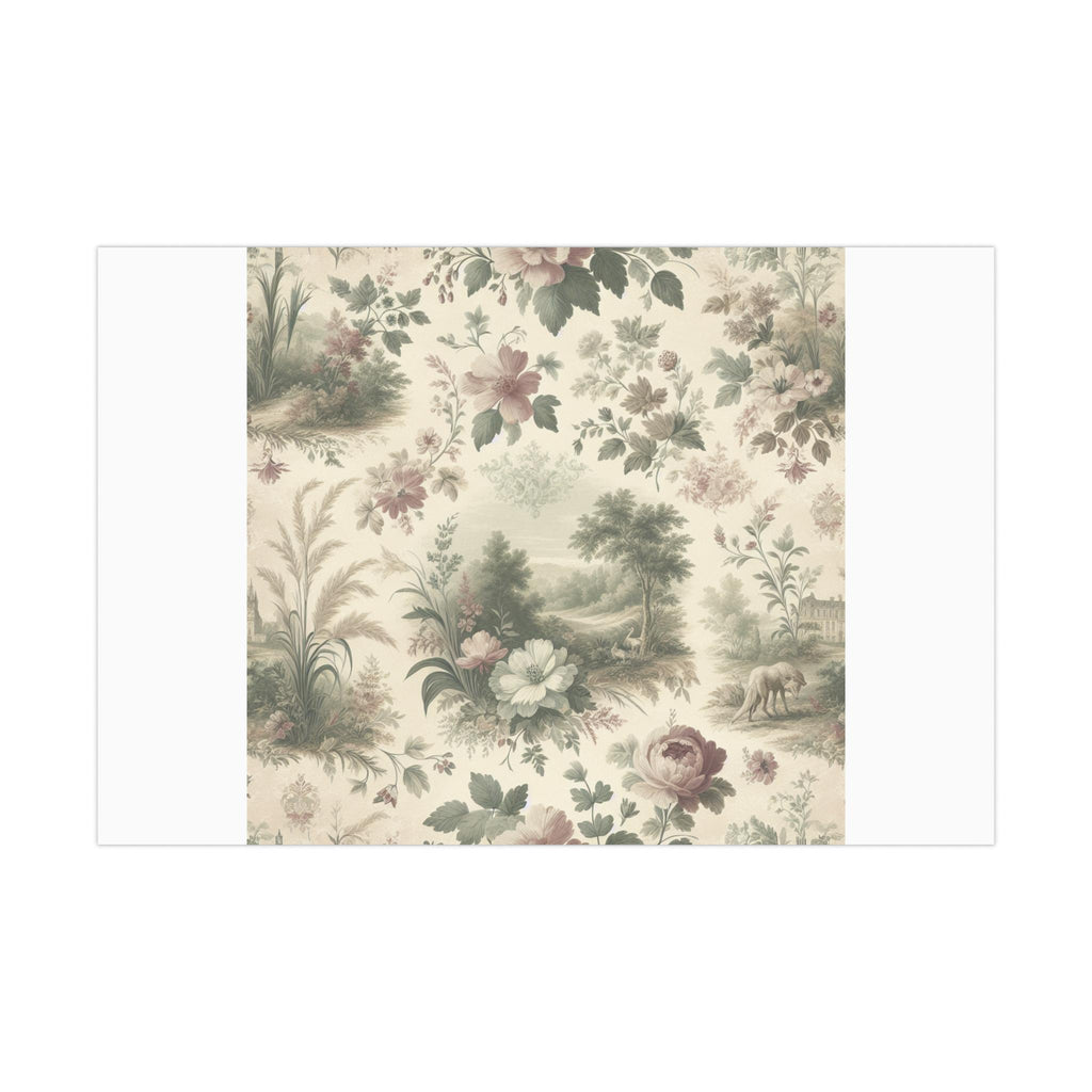 Floral Gift Wrap Papers, Vintage Style, Eco-Friendly