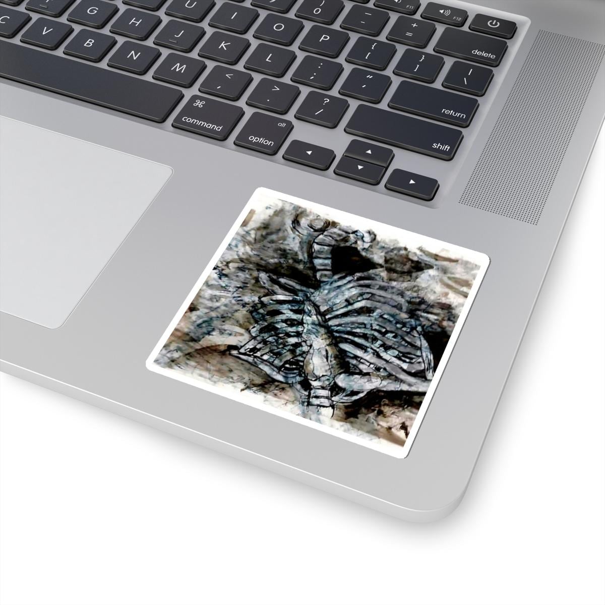 Gothic Skeleton Kiss-Cut Sticker | Dark Laptop Decor
