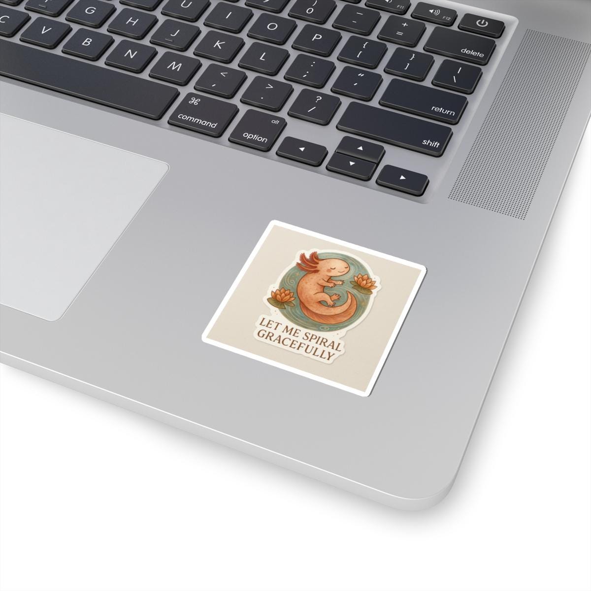 Watercolor Axolotl Sticker, Laptop Decal