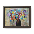 Abstract Framed Canvas Print, Modern Colorful Wall Art