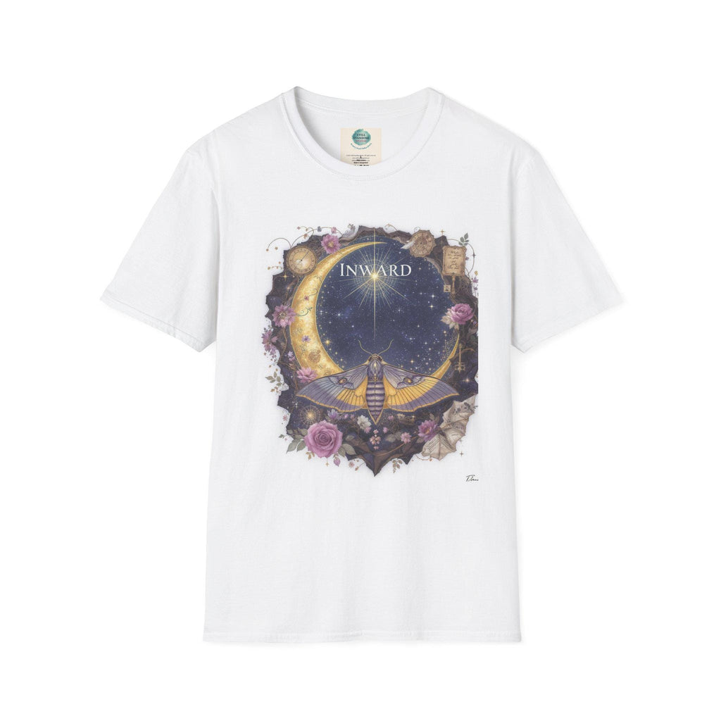 Mystical Moon Graphic T-Shirt – Boho Celestial Art Tee