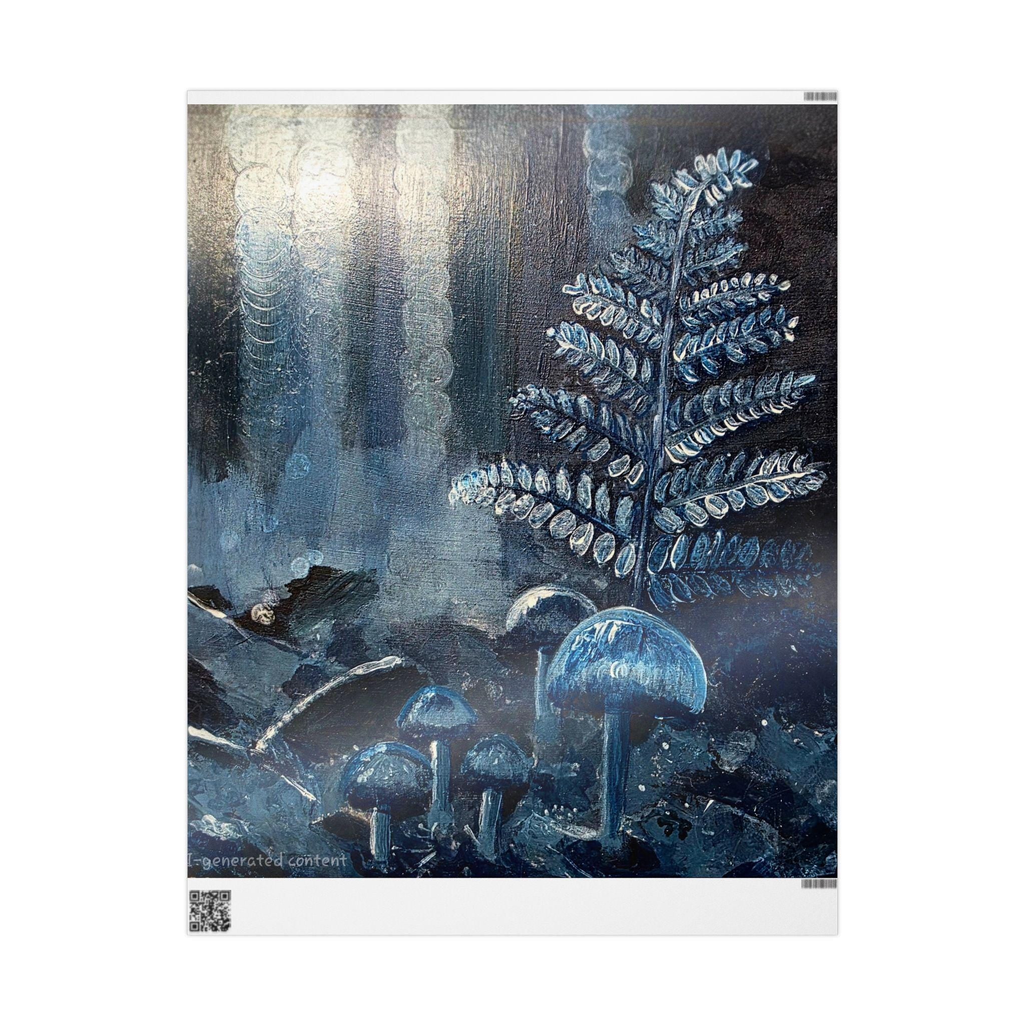 Moonlit Mushroom Forest Wrapping Paper