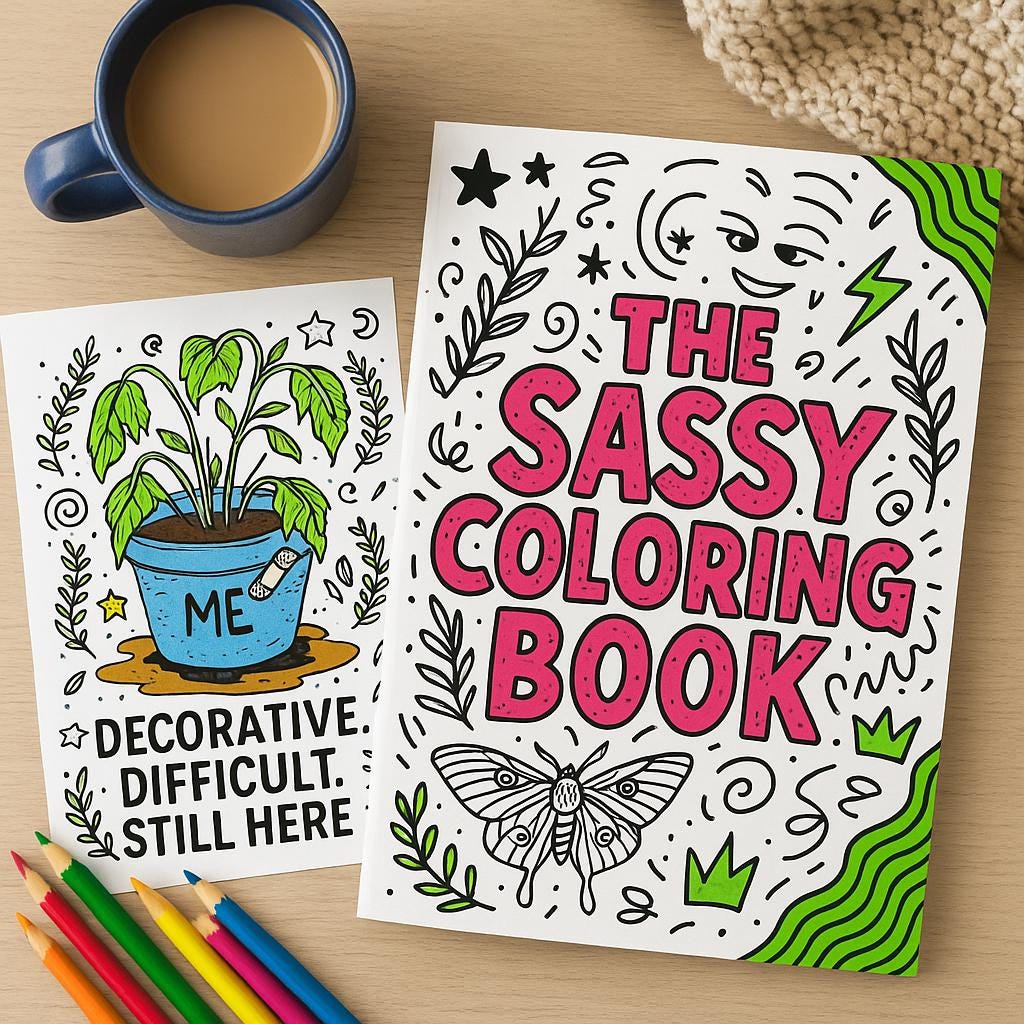 Snarky Adult Coloring Book | Funny Stress Relief Gift (PDF Pattern)