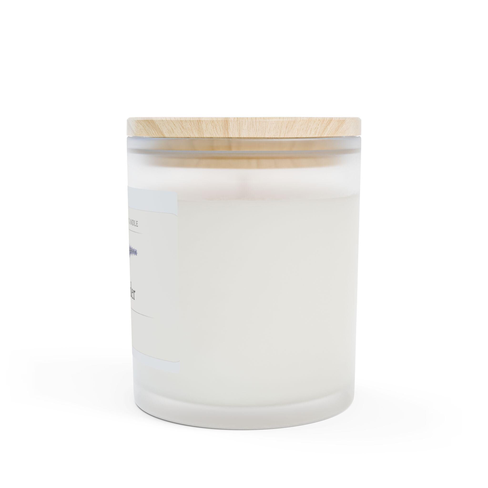 Lavender Botanical Soy Candle | Frosted Jar, Maple Lid, Coconut Wax, Relaxation