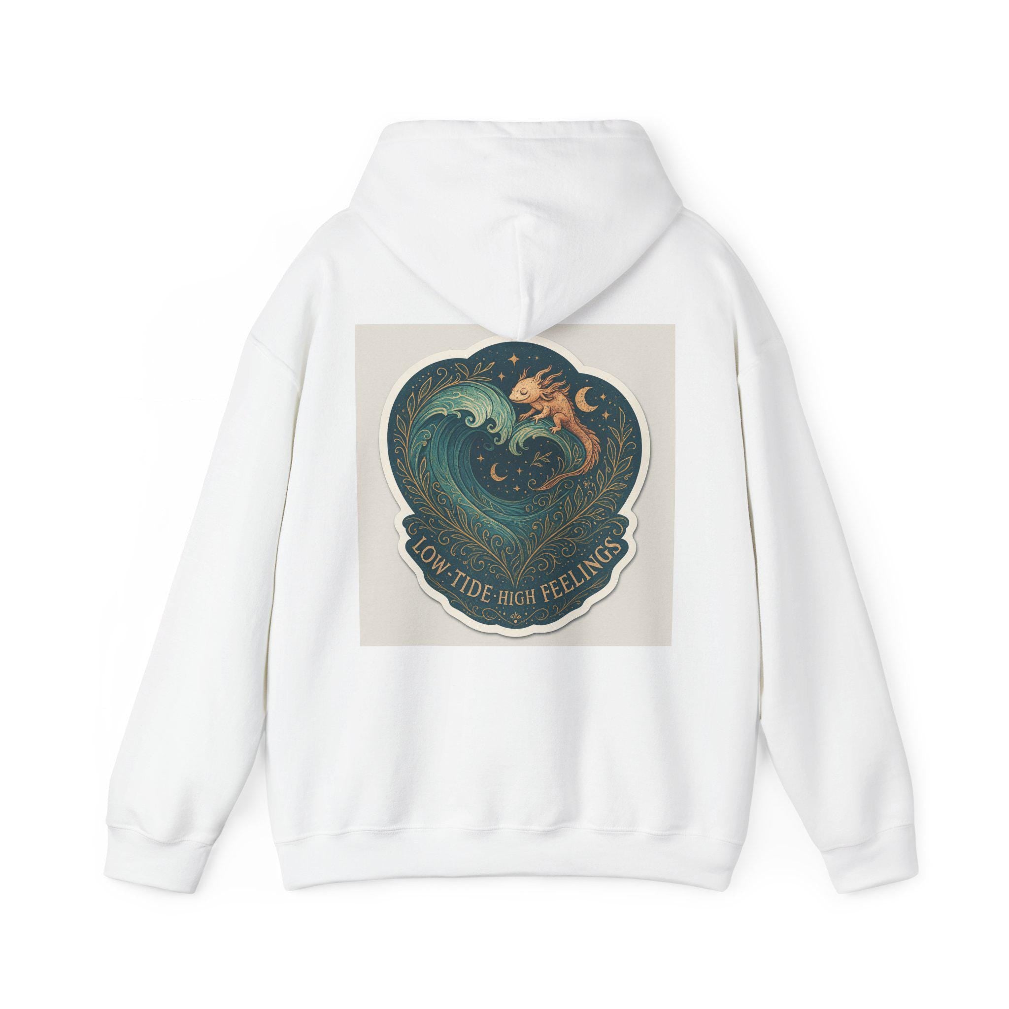 Axolotl Moon Cotton-Blend Hoodie – Unisex Nature Design
