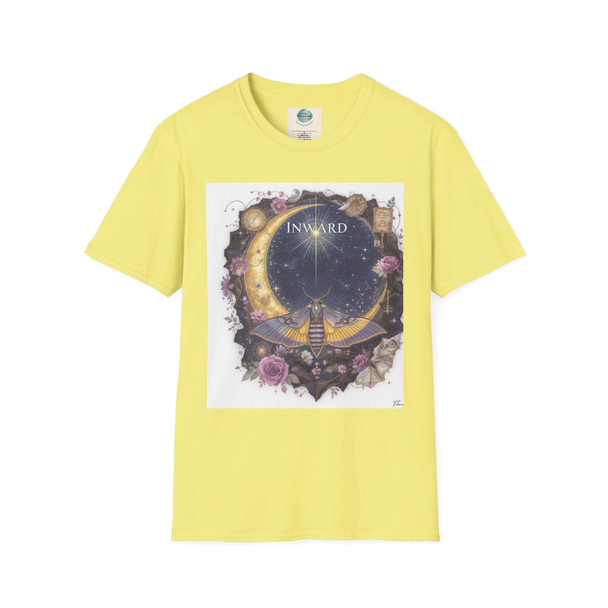 Mystical Moon Graphic T-Shirt – Boho Celestial Art Tee