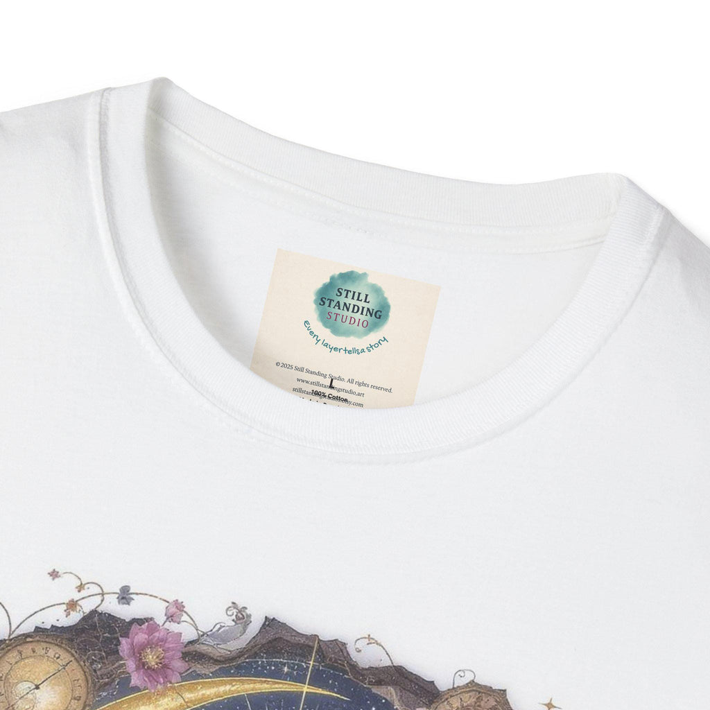 Mystical Moon Graphic T-Shirt – Boho Celestial Art Tee