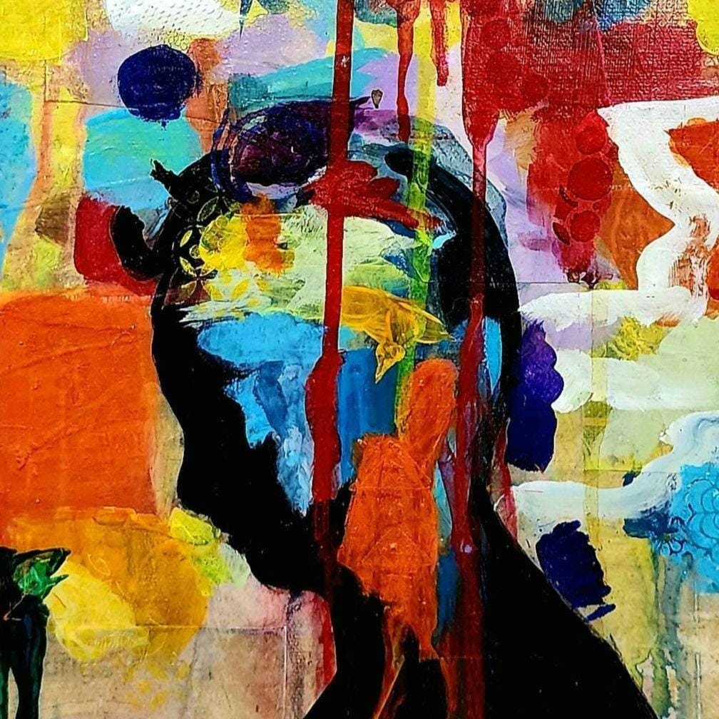 Make It Stop – Abstract Silhouette Art | Emotional Wall Decor Digital Download
