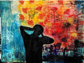 Handmade "Overload" Acrylic Painting: Sensory Art