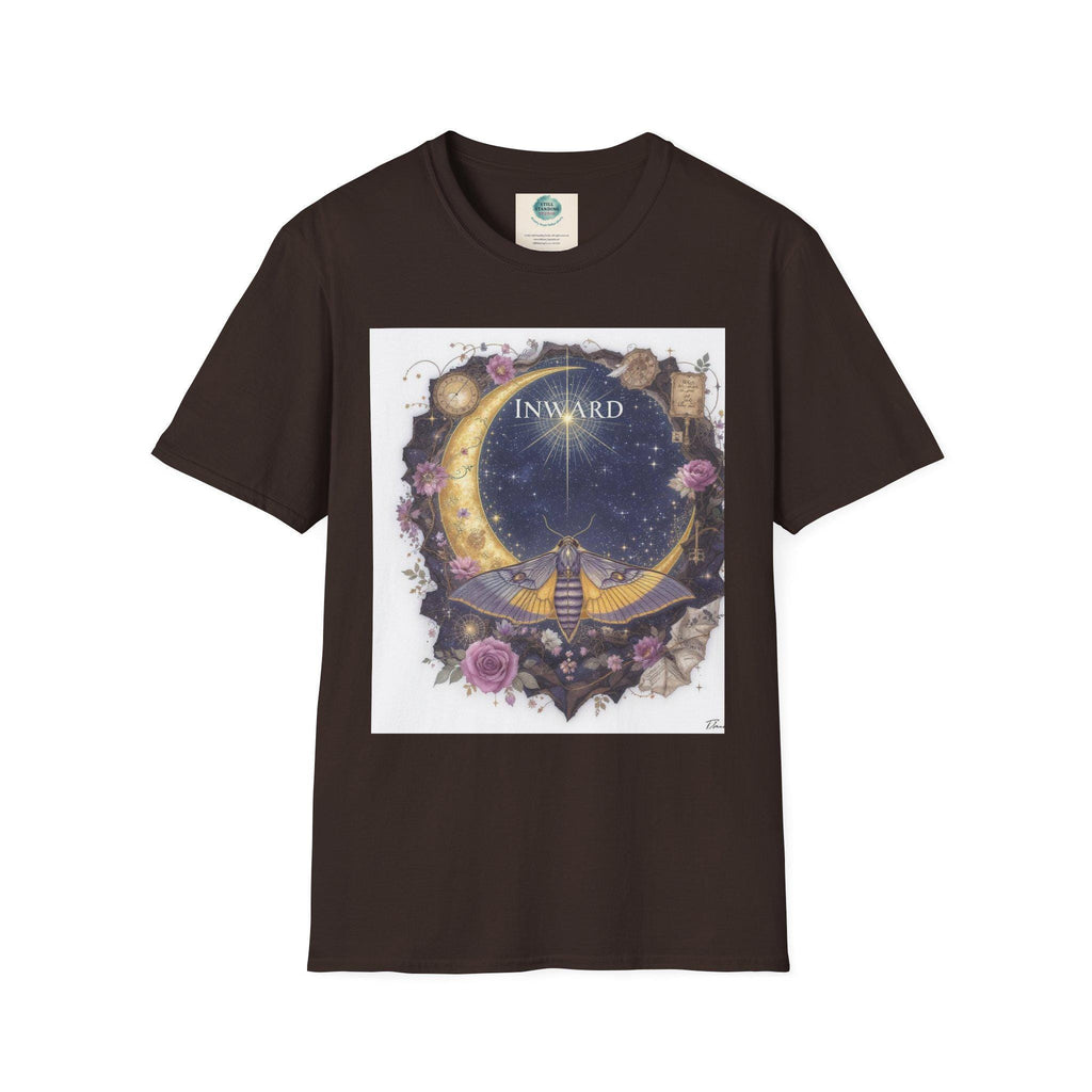 Mystical Moon Graphic T-Shirt – Boho Celestial Art Tee