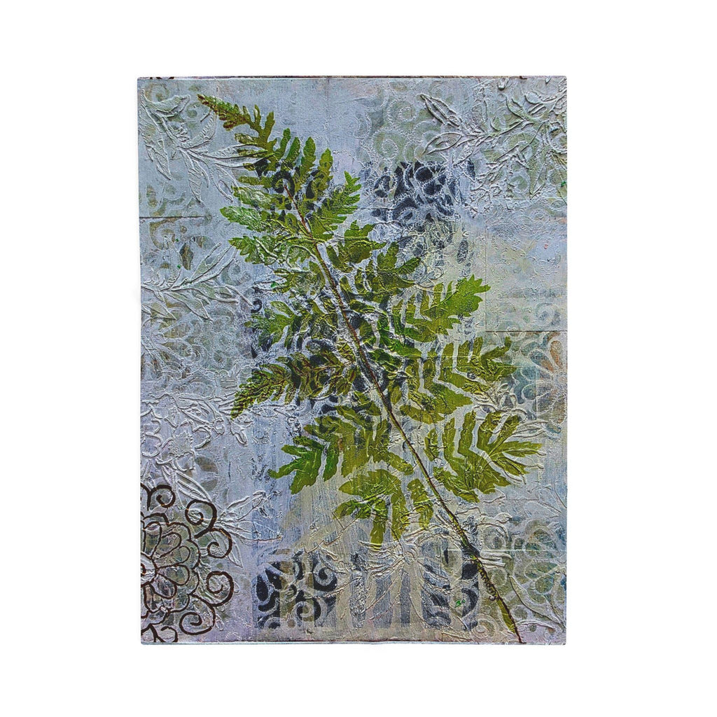 Fern Frond Velveteen Plush Blanket, Botanical Home Decor