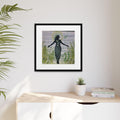 Dragonfly Silhouette Canvas Print, Botanical Wall Art, Healing Mixed Media