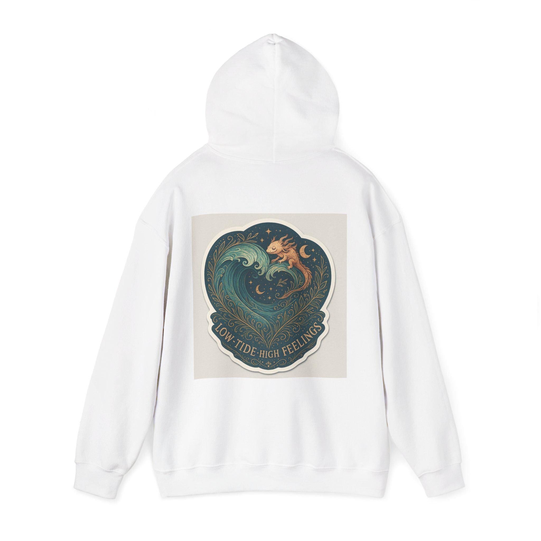 Axolotl Moon Cotton-Blend Hoodie – Unisex Nature Design