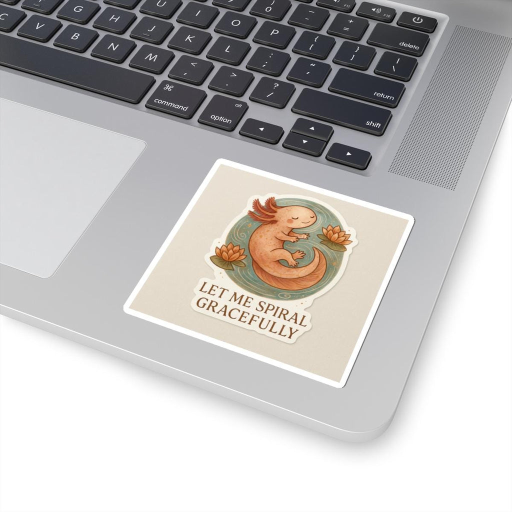 Watercolor Axolotl Sticker, Laptop Decal