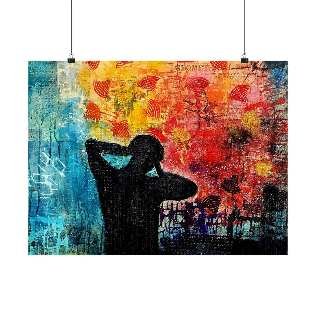 Abstract Silhouette Art Print – Vibrant Giclée Matte Poster