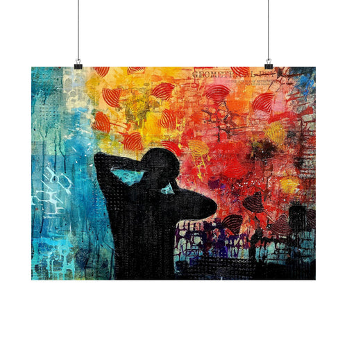 Abstract Silhouette Art Print – Vibrant Giclée Matte Poster