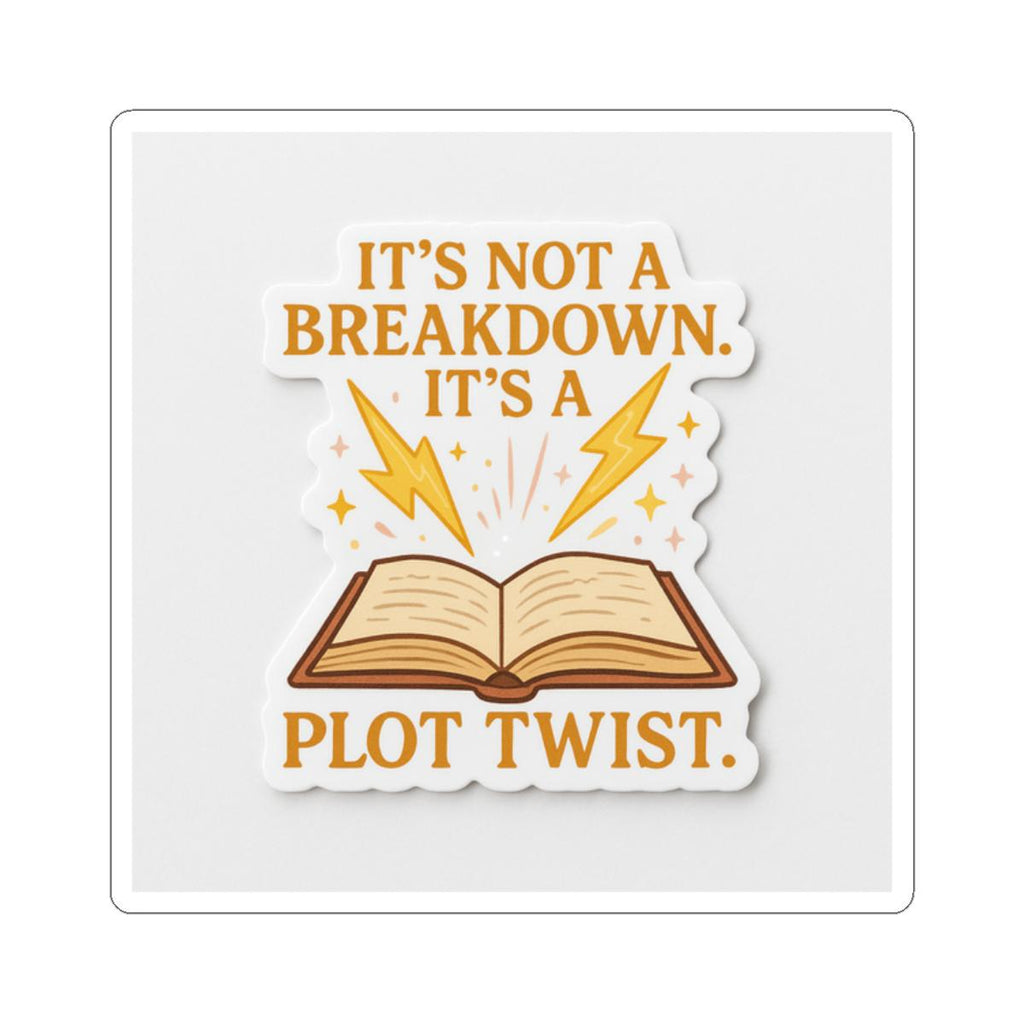 Plot Twist Sticker – Funny Book Lover Gift, Glossy Vinyl