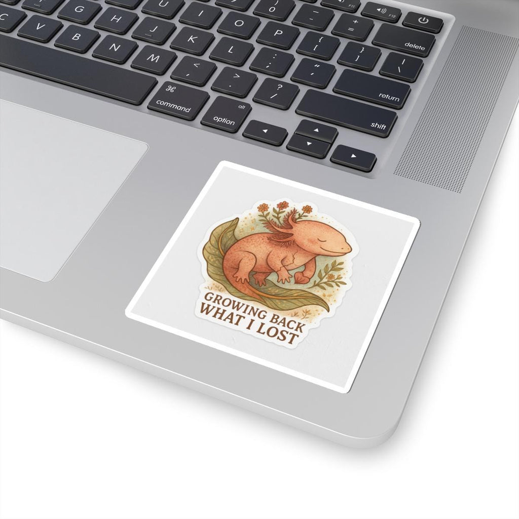 Whimsical Axolotl Kiss-Cut Stickers | Nature Lover Laptop & Journal Decor