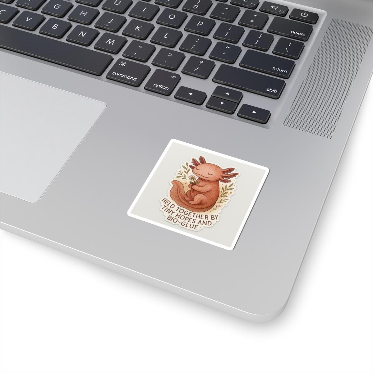 Whimsical Axolotl Glossy Sticker, Laptop Decal