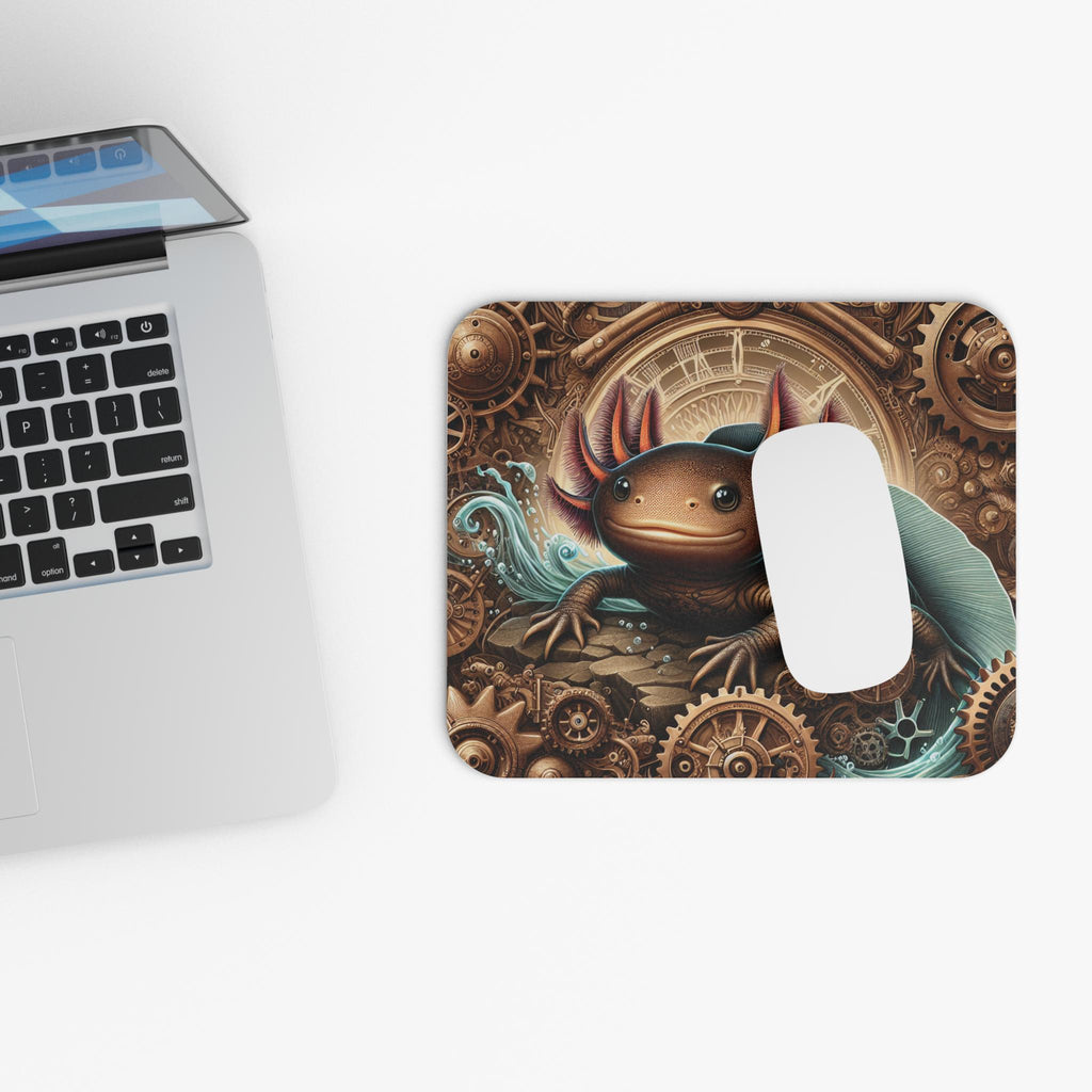 Steampunk Axolotl Mouse Pad - Rectangle, Gaming Mouse Mat, Desk Accessories, Non-Slip Mousepad, Office Decor