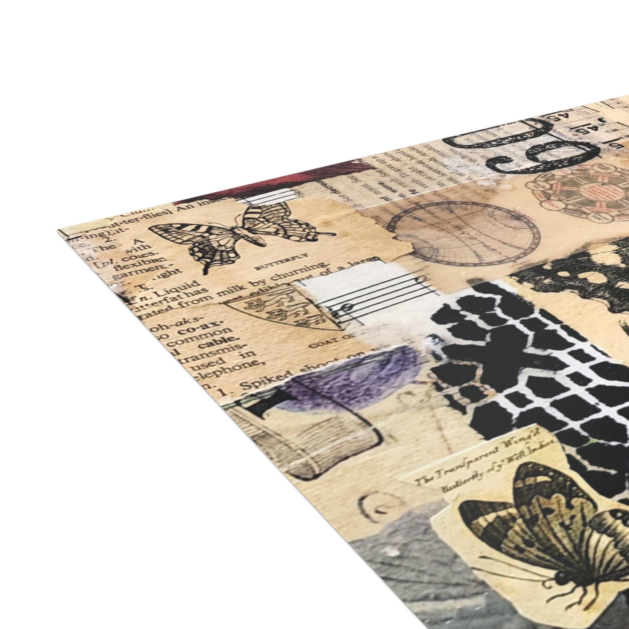 Vintage Collage Butterfly Greeting Card | Pack of 1, 10, 30, 50