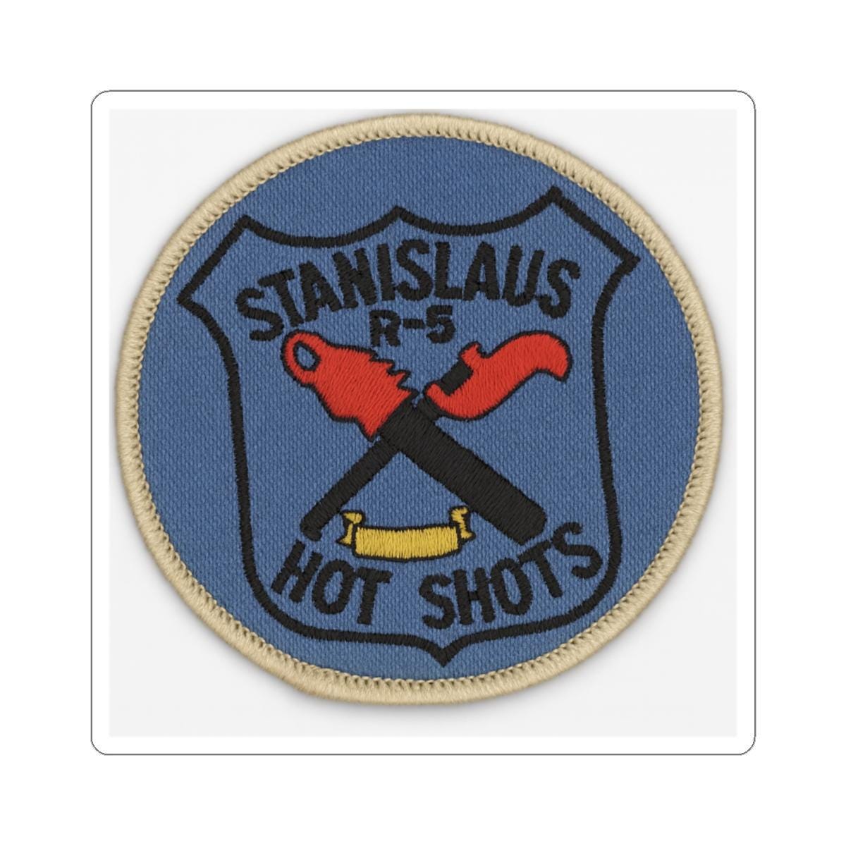 Firefighter 'Hot Shots' Kiss-Cut Sticker, Glossy Fire Station Decor