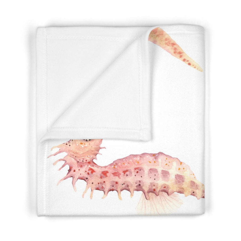 Ocean Fleece Baby Blanket – Nautical Nursery Decor, Coastal Throw