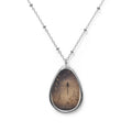 Dragonfly Oval Necklace, Moon Phase Pendant, Nature Lover Gift